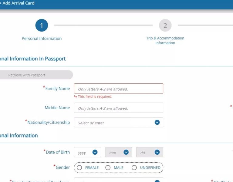 Thailand Digital Arrival Card